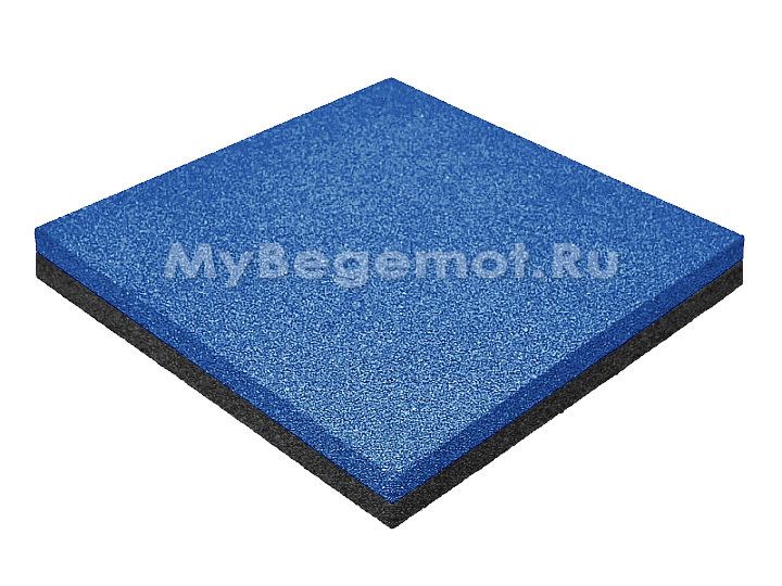 Резиновая плитка M-KORT STANDART, 500x500х60 мм, синяя