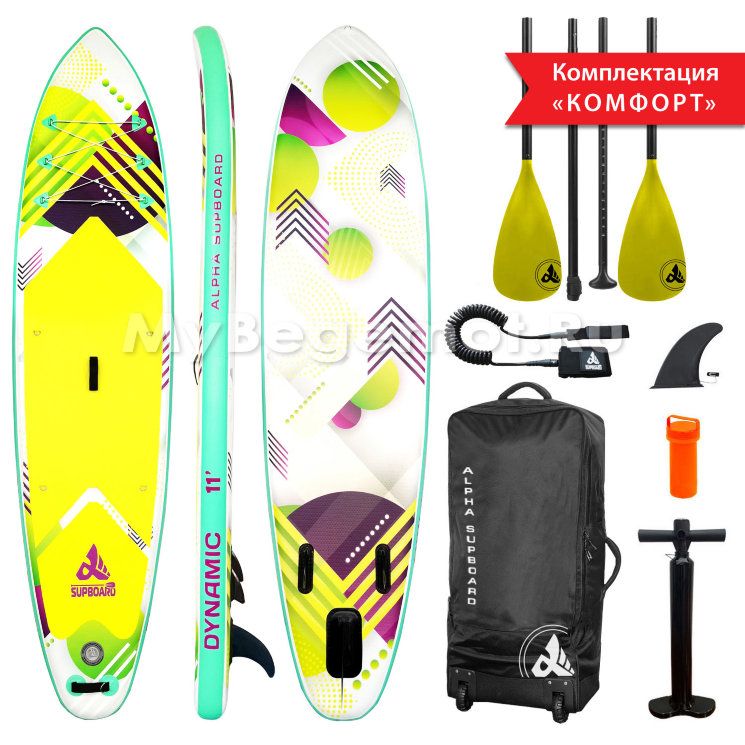 ДОСКА ДЛЯ SUP-СЕРФИНГА 335x81x15 DYNAMIC 11` TRAVEL SERIES