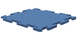 Резиновая плитка на пазлах RUBBLEX PUZZLE 1000х1000х25 мм, синяя