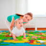 Коврик для ползания FunKids™ Small-12 «Страна Динозавров / Азбука», двусторонний.