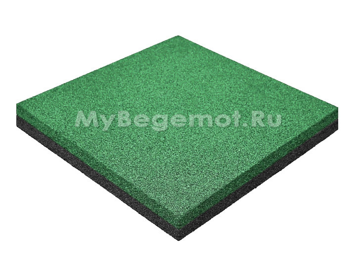 Резиновая плитка M-KORT STANDART, 500x500х20 мм, зеленая