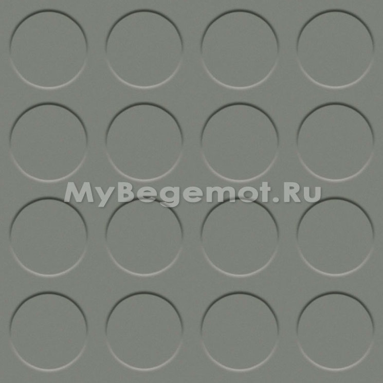 Резиновая дорожка, рулонная резина ТЭП "Монетка" 1.0*10.0 м, серый